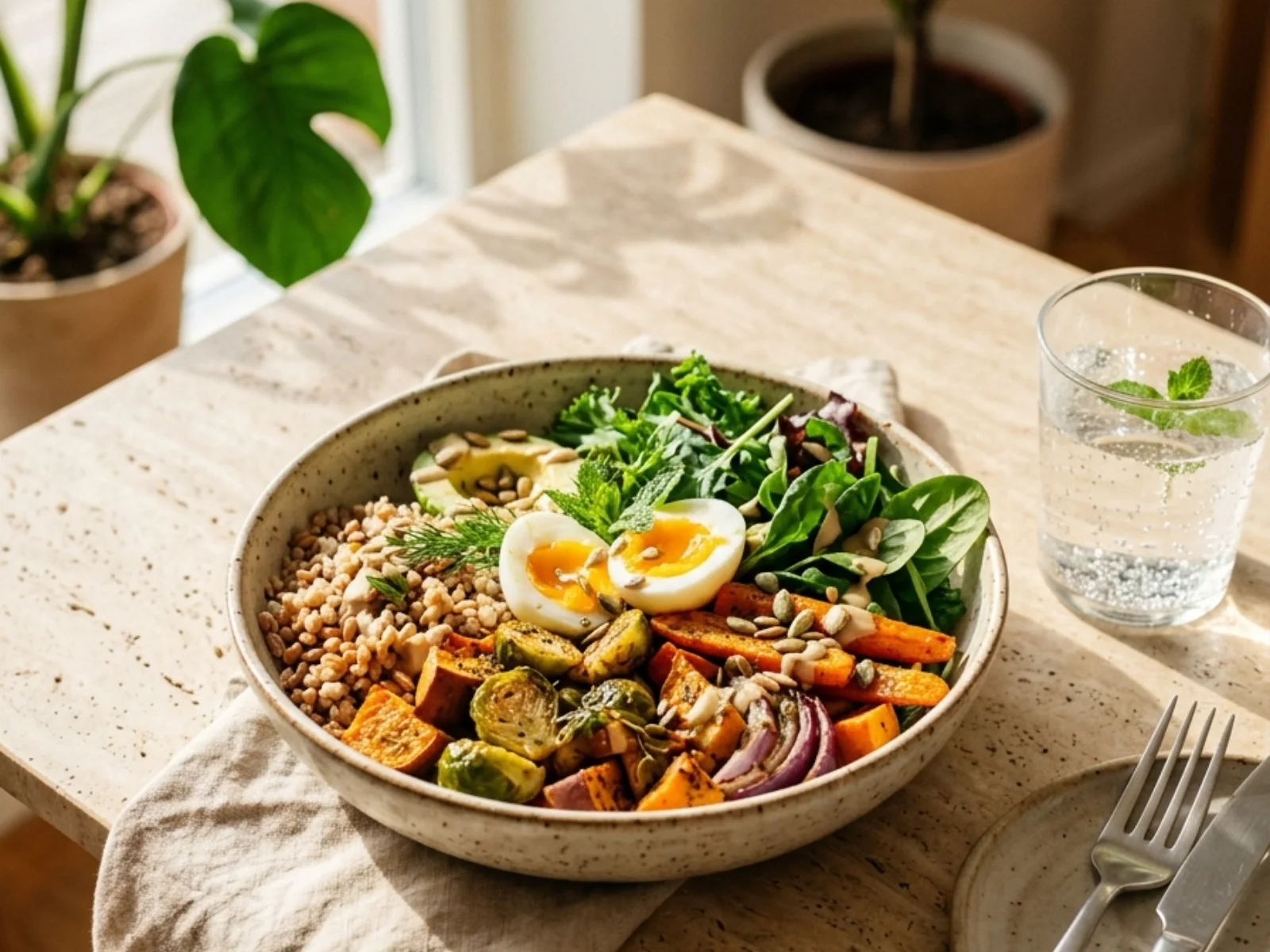 Warm lifestyle moments: a family dinner, a restaurant table, a work lunch and a meal while travelling